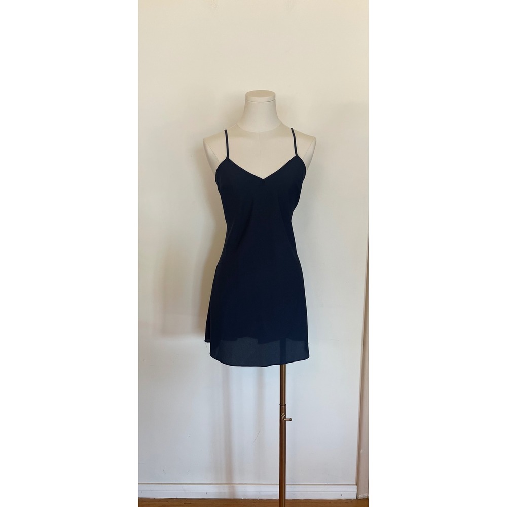 Reiss Slip Dress Size 8 Navy Blue Adjustable Spaghetti Straps